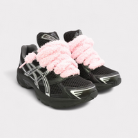 GEL-1130 Black Pure Silver - Fluffy Laces Pink
