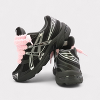 GEL-1130 Black Pure Silver - Fluffy Laces Pink