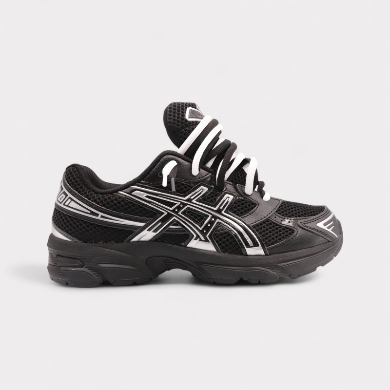 GEL-1130 Black Pure Silver - Double Laces (GS)