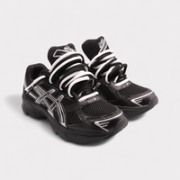 GEL-1130 Black Pure Silver - Double Laces (GS)