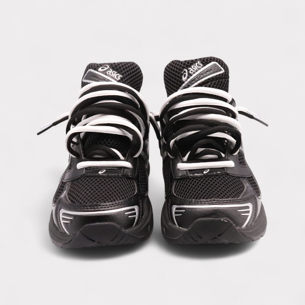 GEL-1130 Black Pure Silver - Double Laces (GS)
