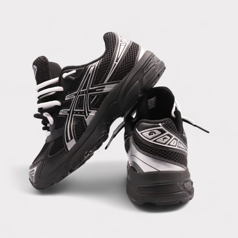 GEL-1130 Black Pure Silver - Double Laces (GS)