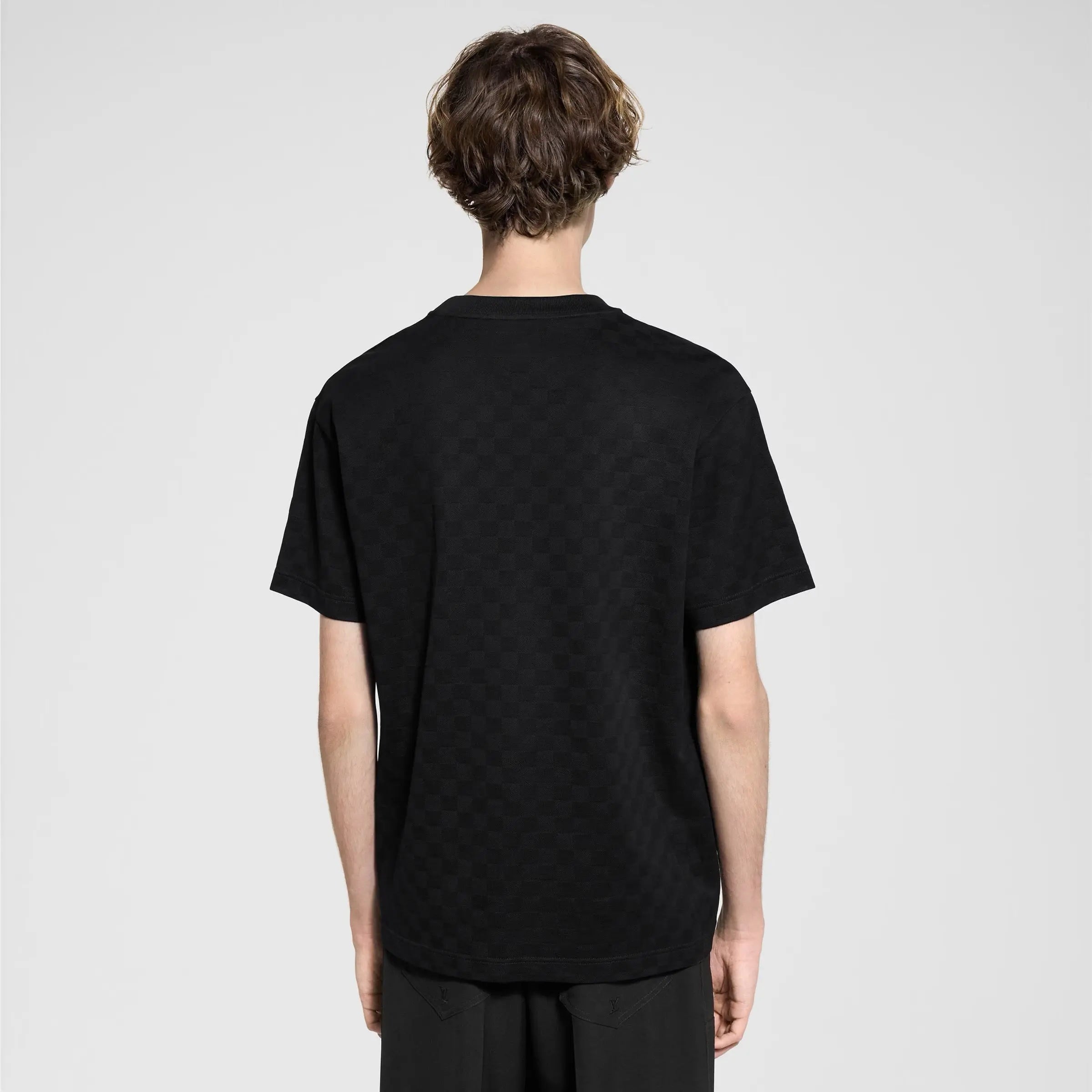 Tee-shirt à motif Damier et signature