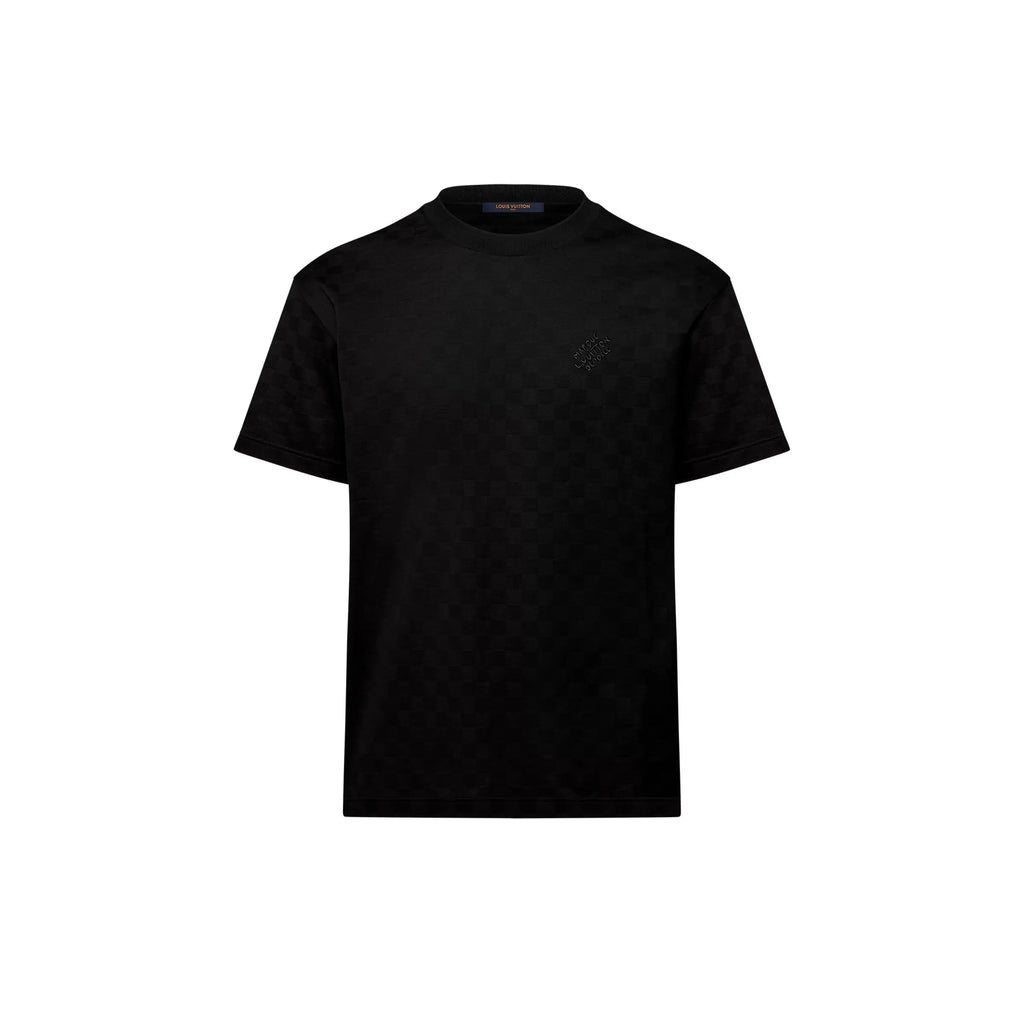 Tee-shirt à motif Damier et signature