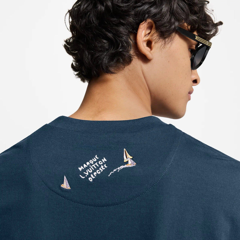 Tee-shirt en coton brodé