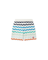Gradient Wave Crochet Shorts