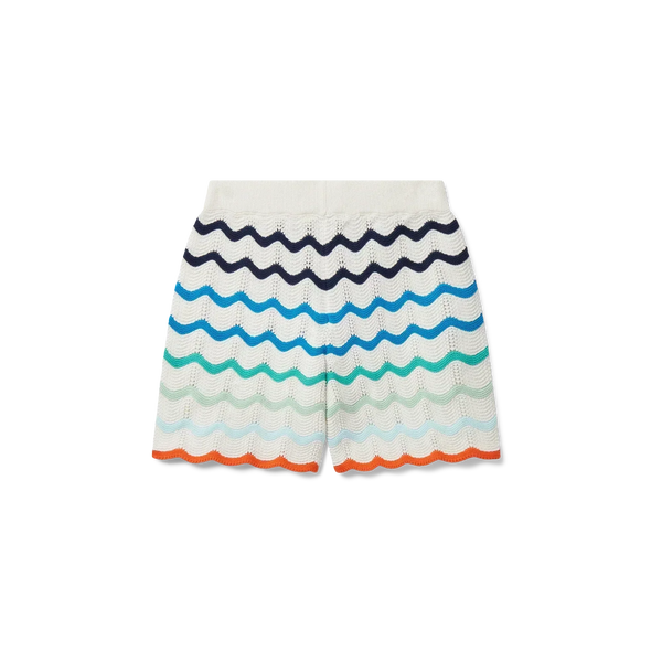Gradient Wave Crochet Shorts