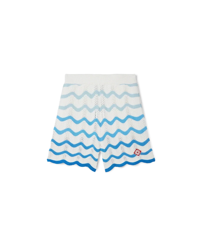 Wavy Gradient Crochet Shorts - Casablanca