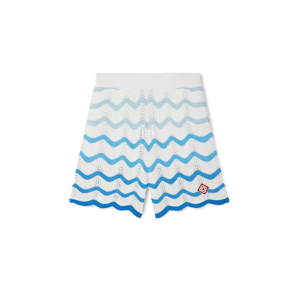 Wavy Gradient Crochet Shorts - Casablanca