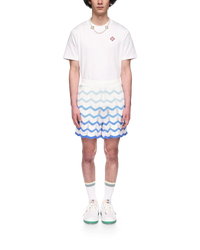 Wavy Gradient Crochet Shorts - Casablanca