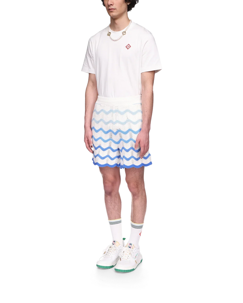 Wavy Gradient Crochet Shorts - Casablanca