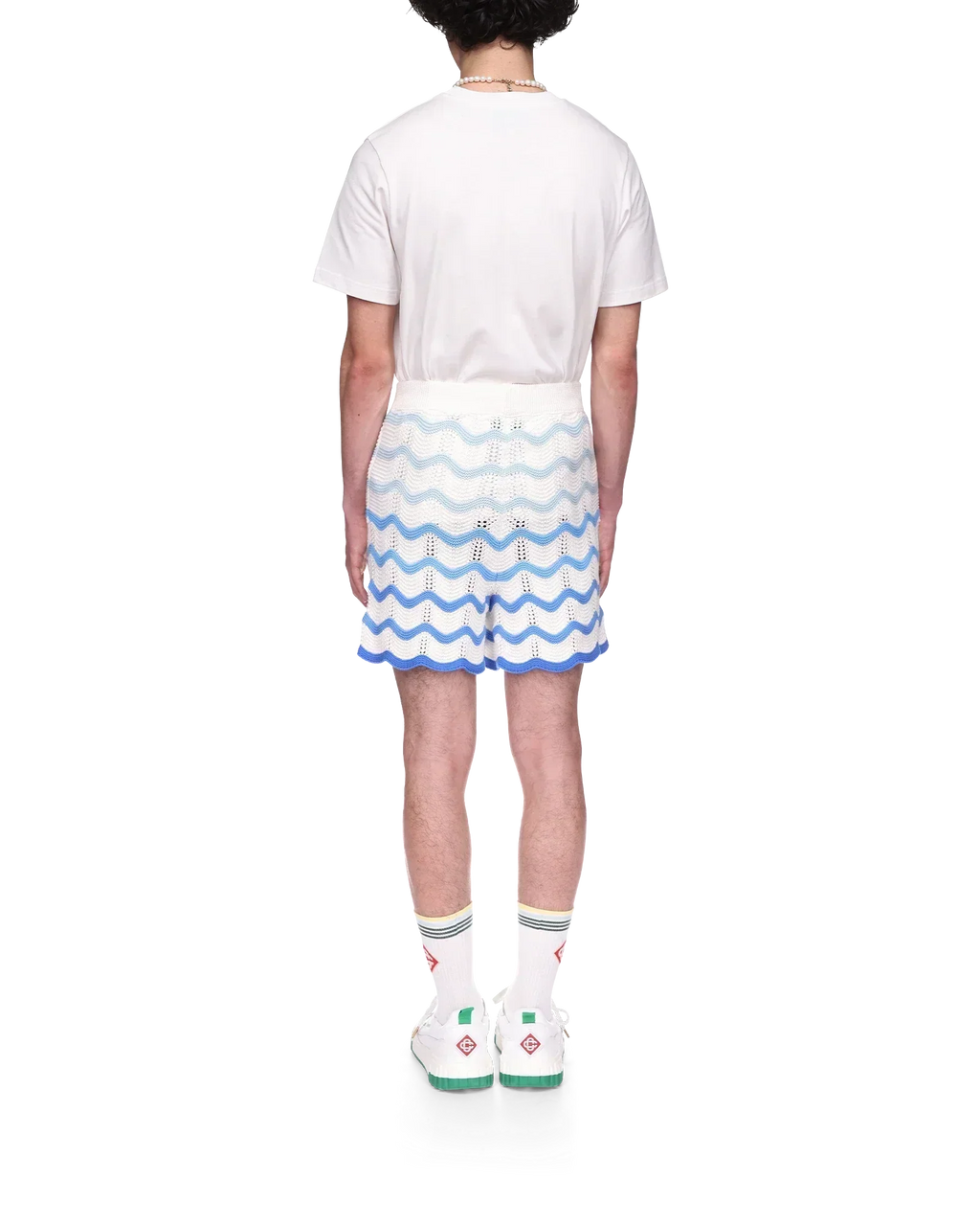 Wavy Gradient Crochet Shorts - Casablanca