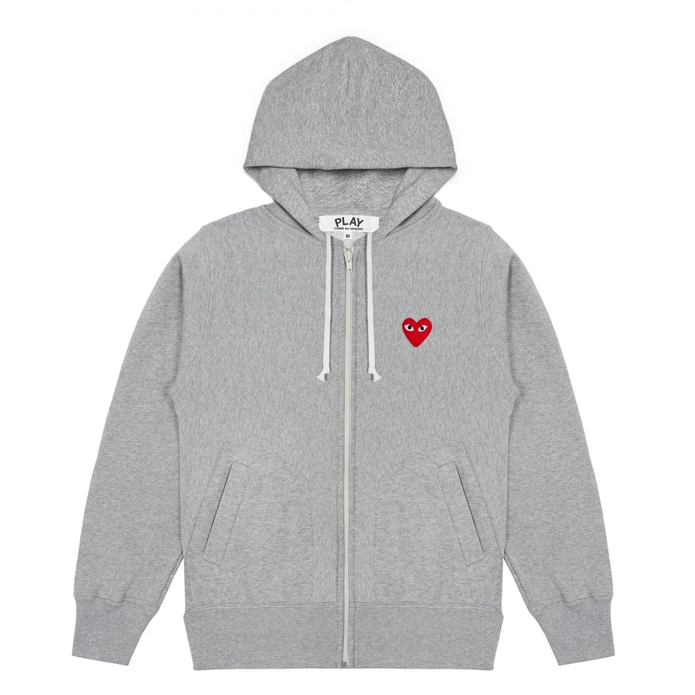 Sweat zippé CDG Avec Capuche Gris