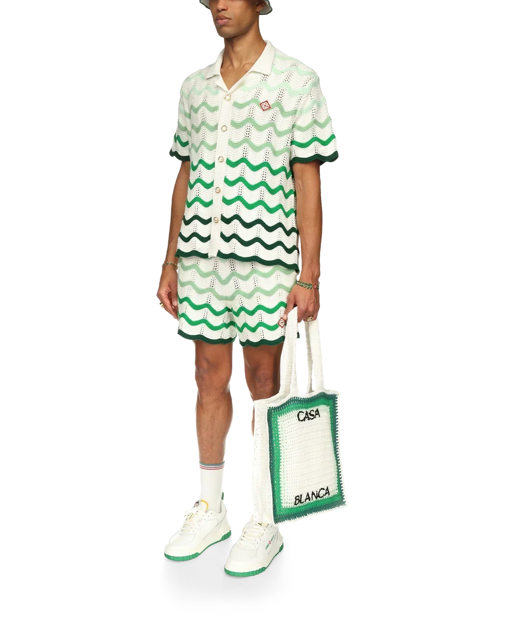 Wavy Gradient Crochet Shorts - Casablanca (2)