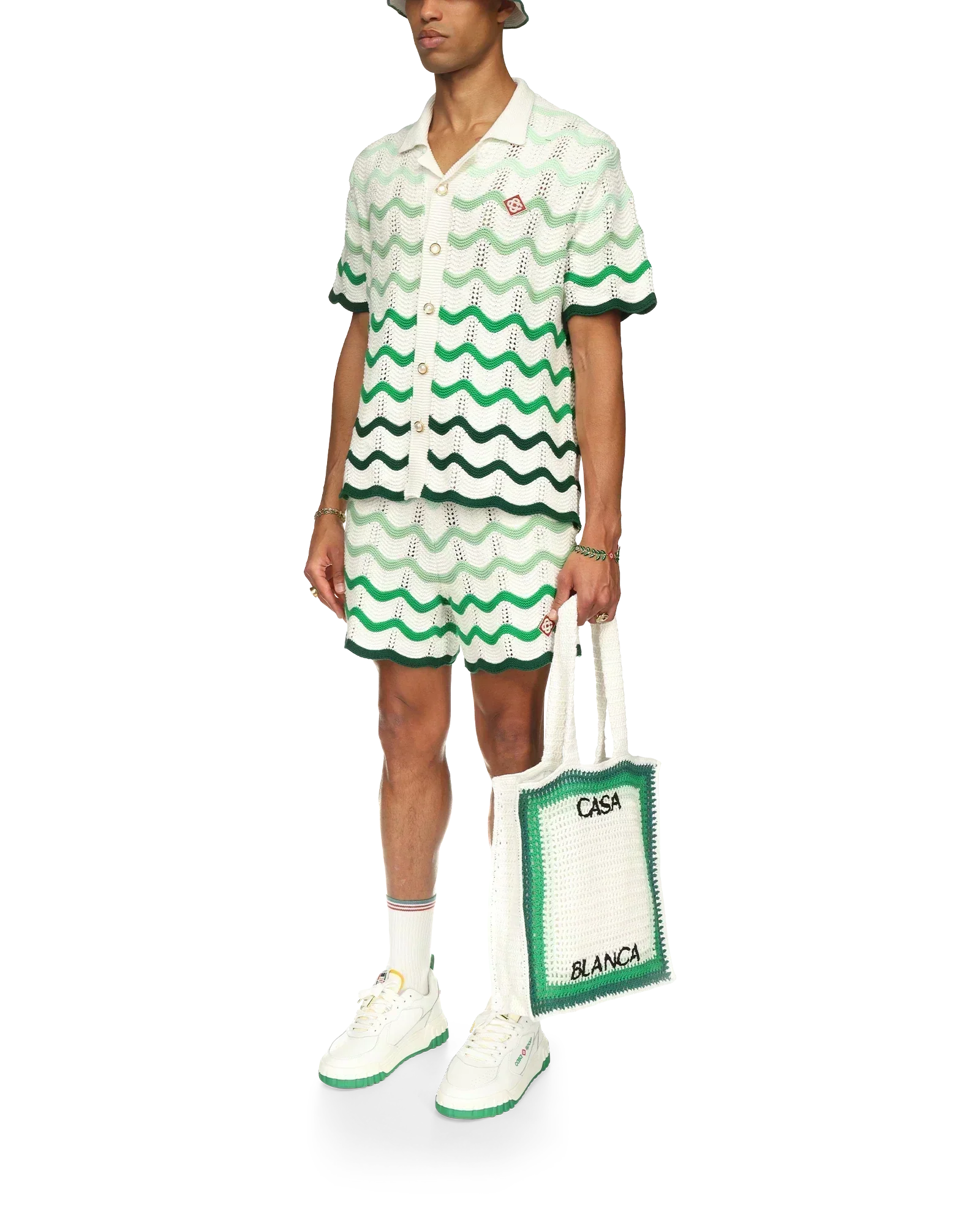 Wavy Gradient Crochet Shorts - Casablanca (2)