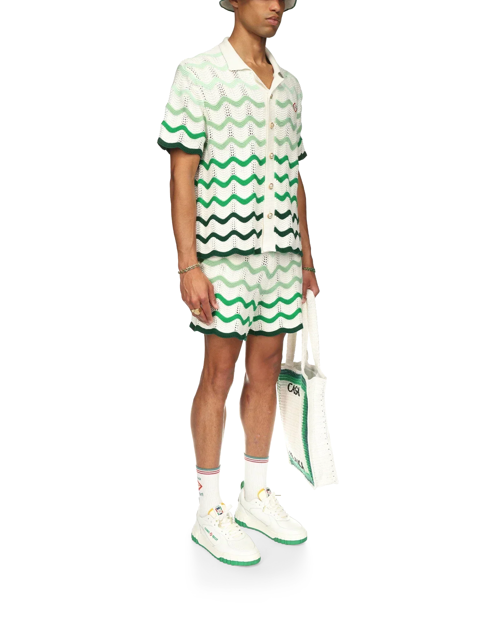 Wavy Gradient Crochet Shorts - Casablanca (2)