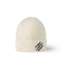Bonnet et Écharpe Damier Snug Crème