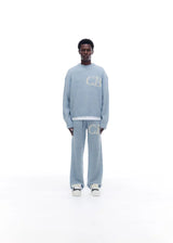 Pull CB Logo Knit Bleu CIel