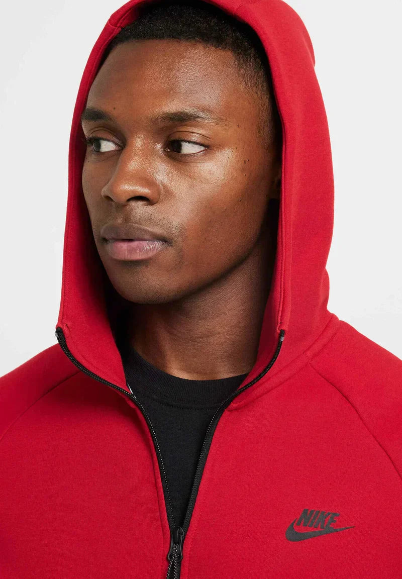 Nike Tech Fleece Zippé Rouge
