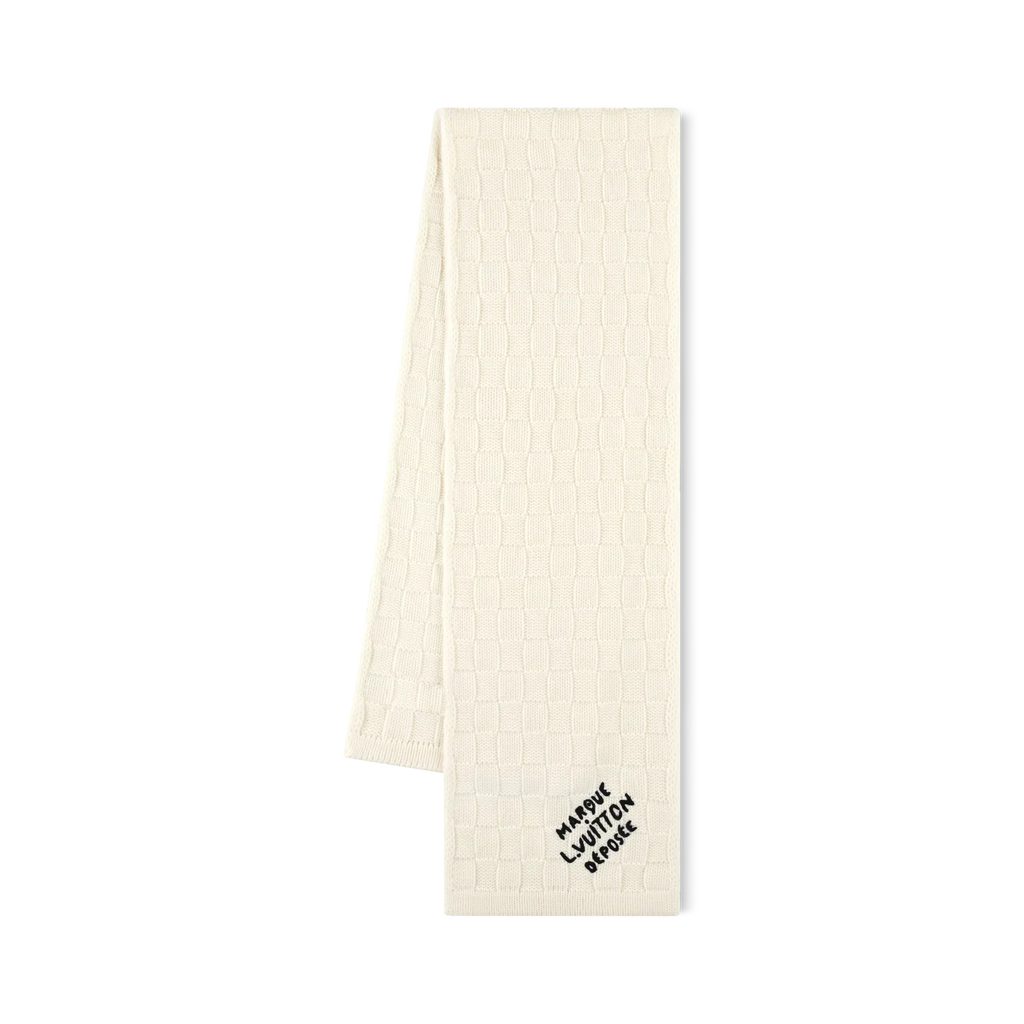 Bonnet et Écharpe Damier Snug Crème
