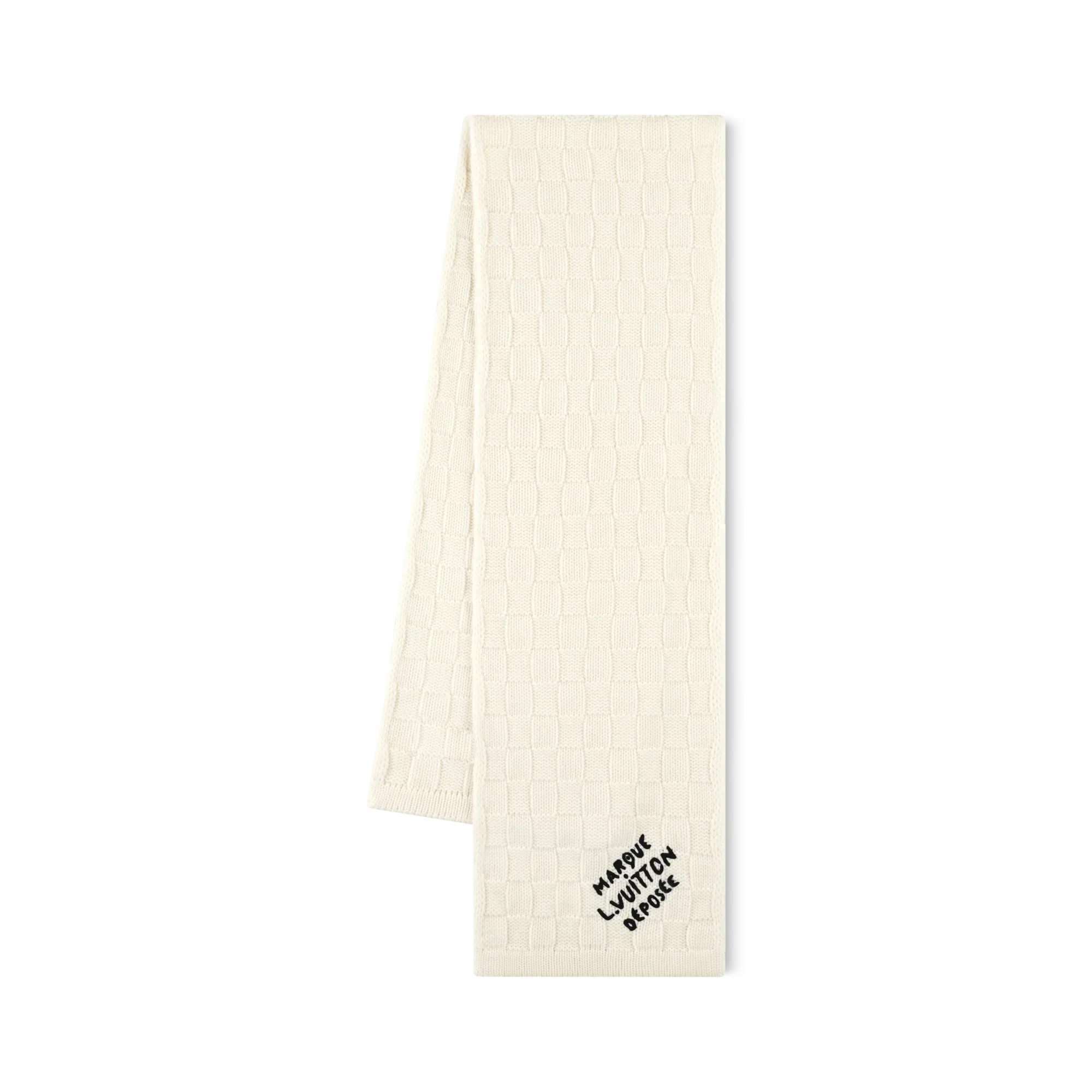 Bonnet et Écharpe Damier Snug Crème
