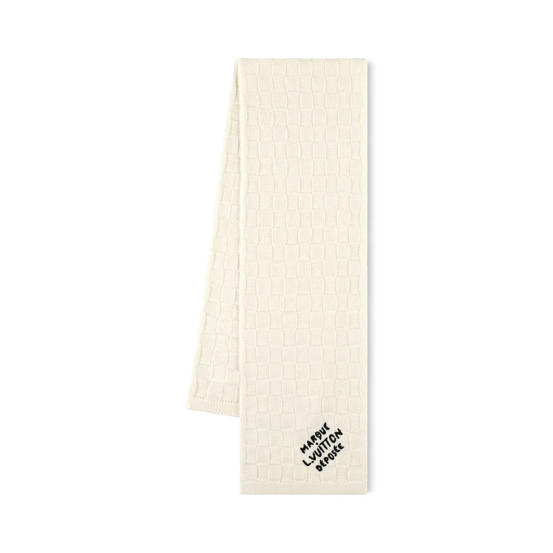 Bonnet et Écharpe Damier Snug Crème