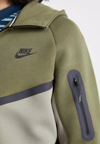Nike Tech Fleece Zippé Noir Et Vert