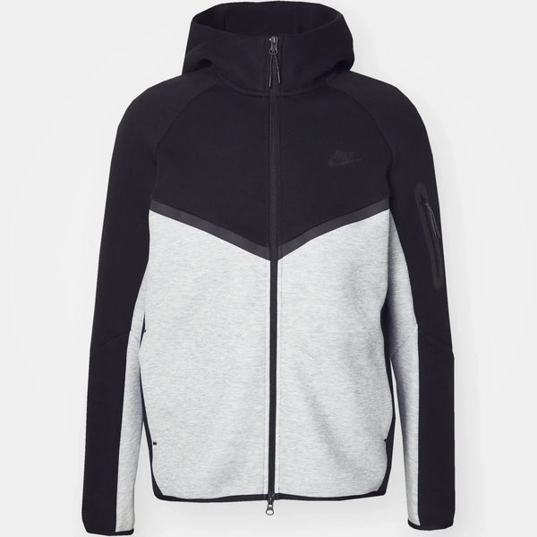 Nike Tech Fleece Zippé Noir Et Gris