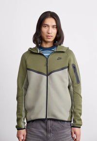 Nike Tech Fleece Zippé Noir Et Vert