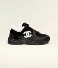 Chanel Low Daim Noir Et Maron