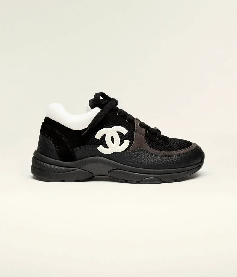 Chanel Low Daim Noir Et Maron