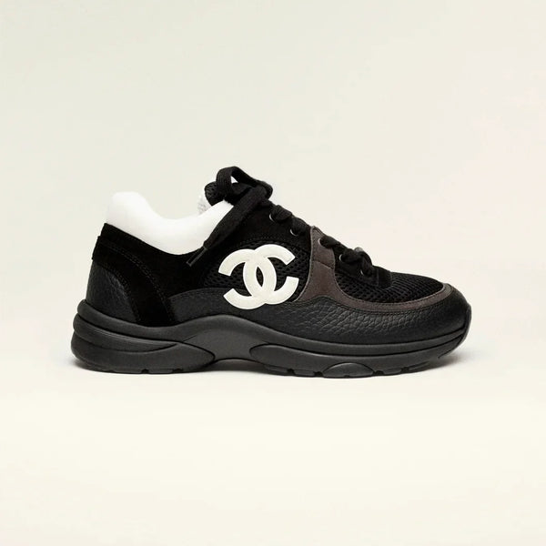 Chanel Low Daim Noir Et Maron
