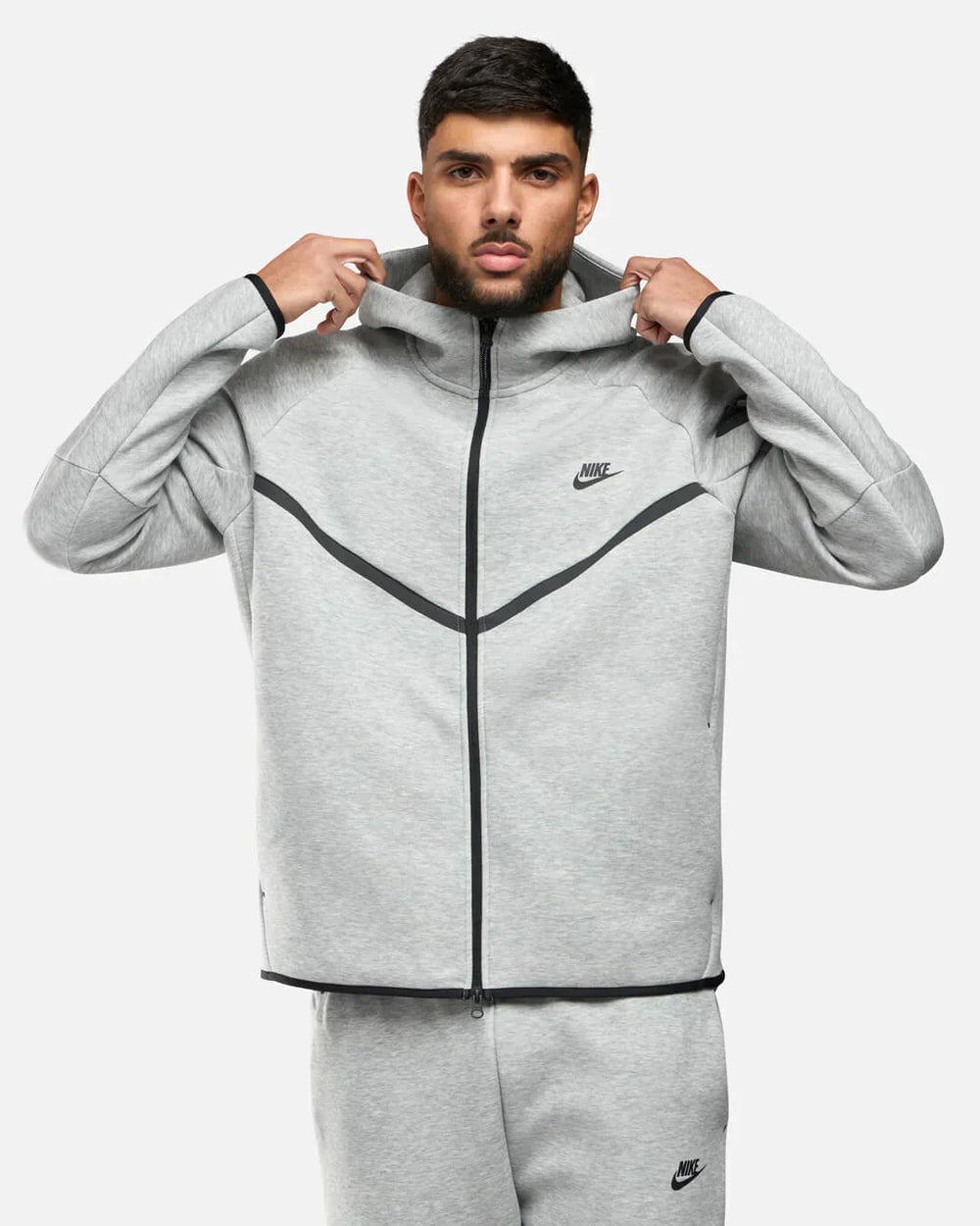 Nike Tech Fleece Zippé Gris
