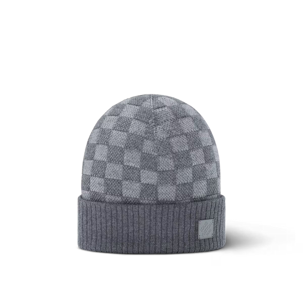 Bonnet et Écharpe Neo Petit Damier Gris