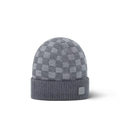 Bonnet et Écharpe Neo Petit Damier Gris