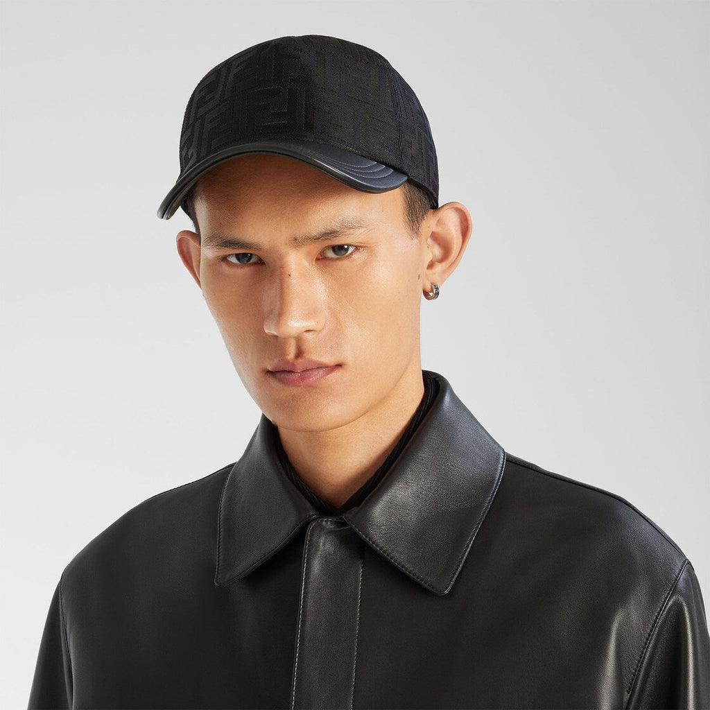 Casquette de baseball en nylon FF jacquard noir