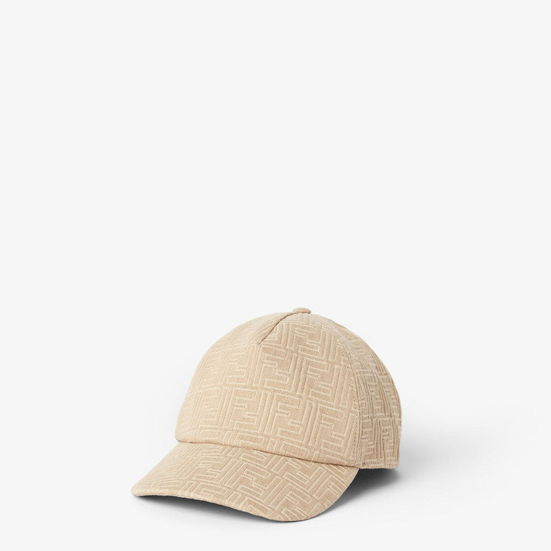 Casquette de baseball en coton FF beige