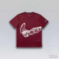 T-shirt de Running Division Squelette "MILER" Rouge