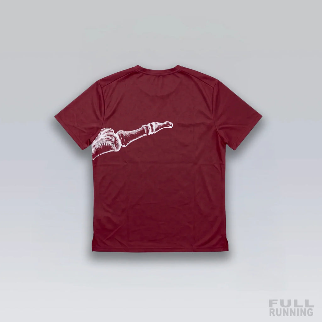 T-shirt de Running Division Squelette "MILER" Rouge