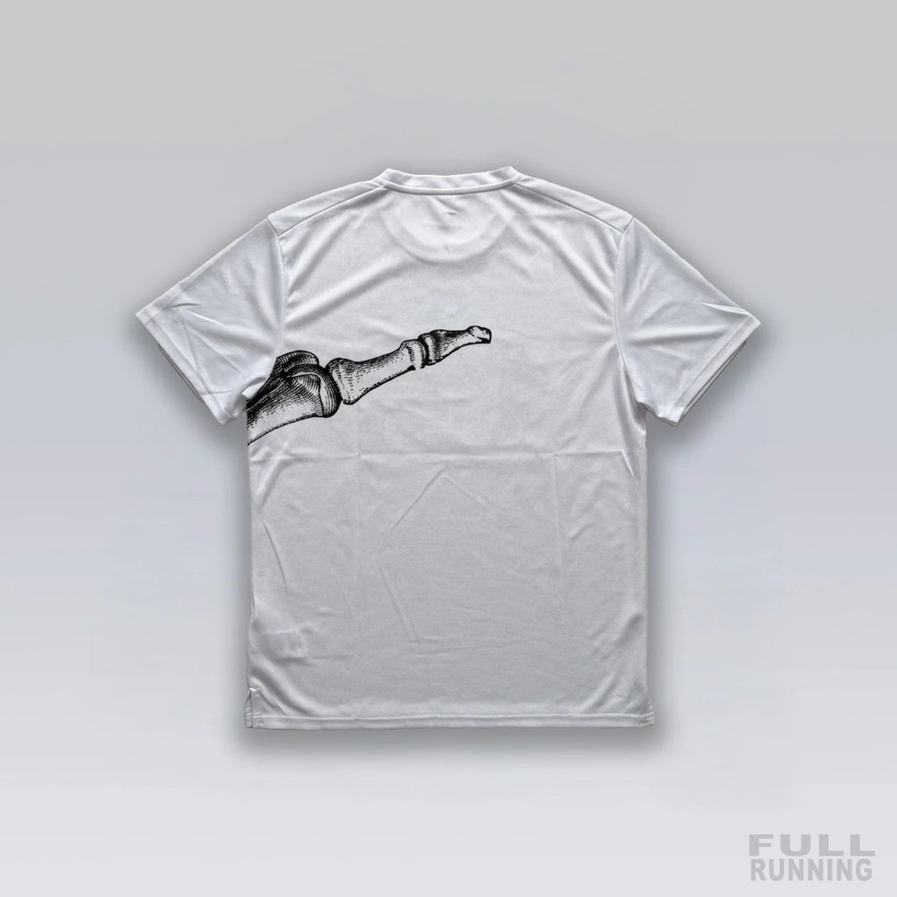 T-shirt de Running Division Squelette "MILER" Blanc