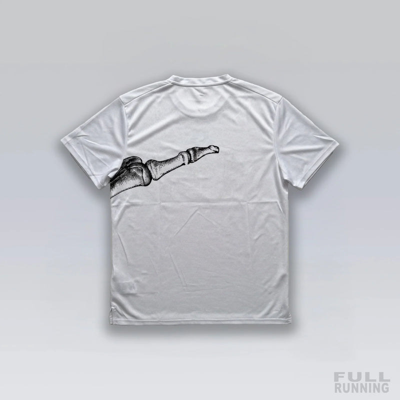 T-shirt de Running Division Squelette "MILER" Blanc