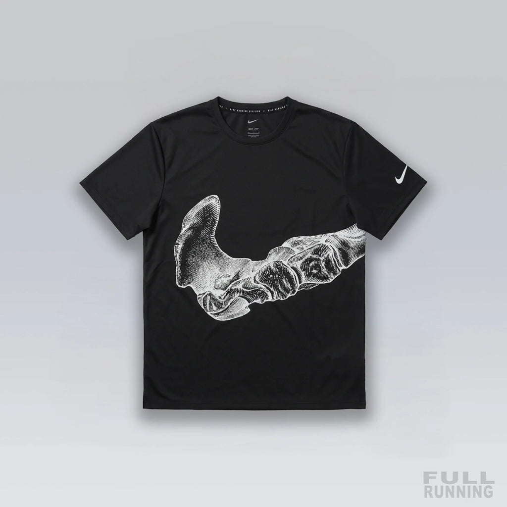 T-shirt de Running Division Squelette "MILER" Noir