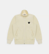 Sweat zippé CDG Sans Capuche Beige