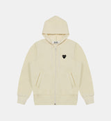 Sweat zippé CDG Avec Capuche Beige