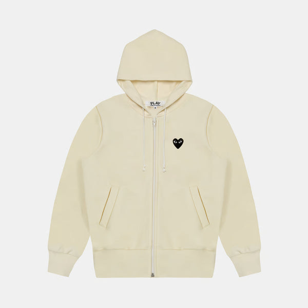 Sweat zippé CDG Avec Capuche Beige