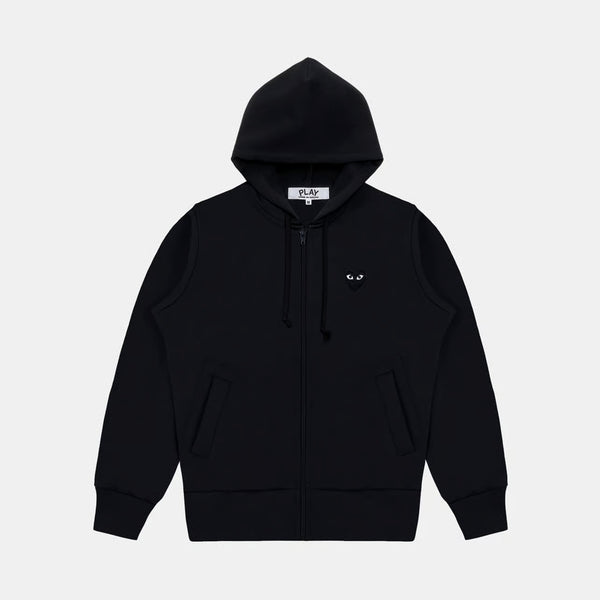 Sweat zippé CDG Avec Capuche Noir