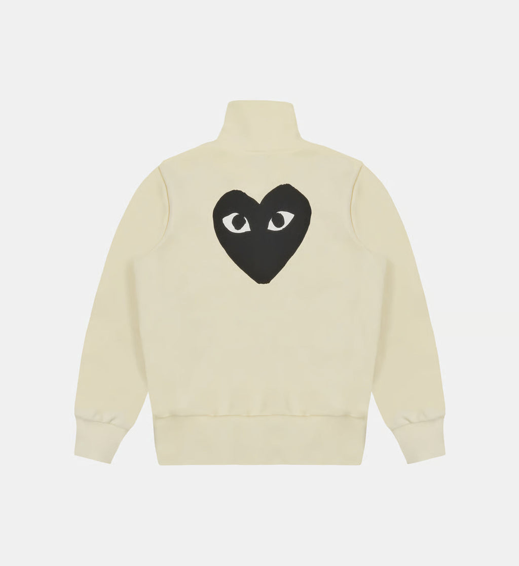 Sweat zippé CDG Sans Capuche Beige