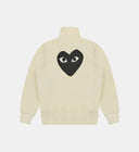 Sweat zippé CDG Sans Capuche Beige