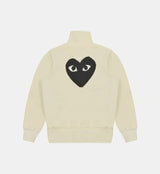 Sweat zippé CDG Sans Capuche Beige