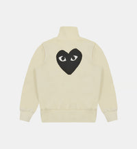 Sweat zippé CDG Sans Capuche Beige